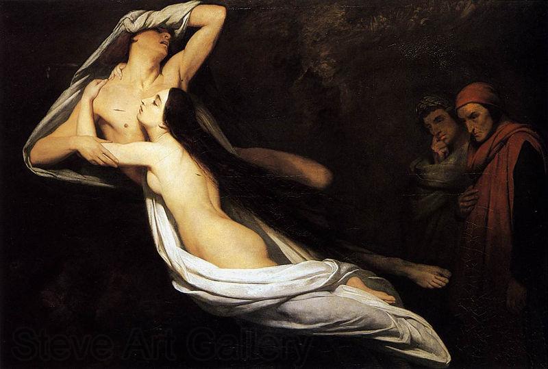 Ary Scheffer Dante and Virgil Encountering the Shades of